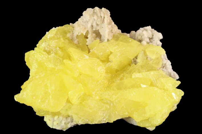 Sulfur Crystal Cluster on Matrix - Italy #93647